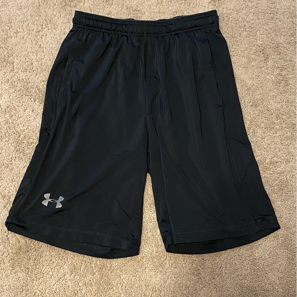 Under Armour Black and Gray Performance Shorts